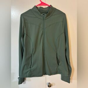 We Wander Women's Stitch Fix WeFlex Performance Zip Up Jacket XL Olive Green